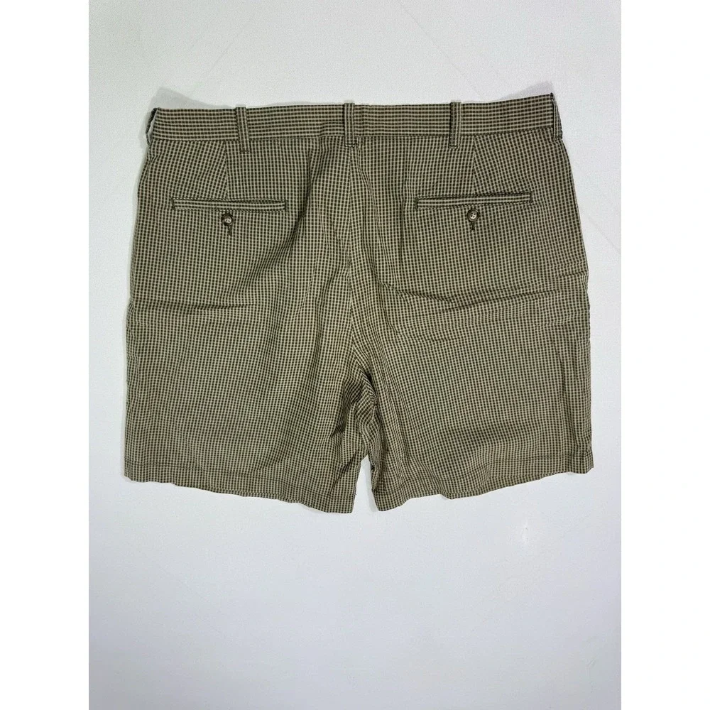 Brooks Brothers Men's 40x8 Brown Plaid Bermuda Shorts Summer Casual VTG